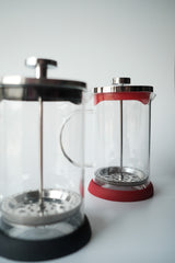 Glass French Press with Stainless Steel Lid – Elegant & Functional