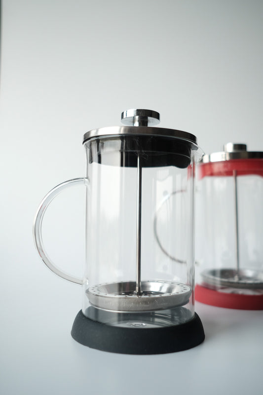 Glass French Press with Stainless Steel Lid – Elegant & Functional