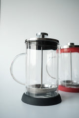 Glass French Press with Stainless Steel Lid – Elegant & Functional